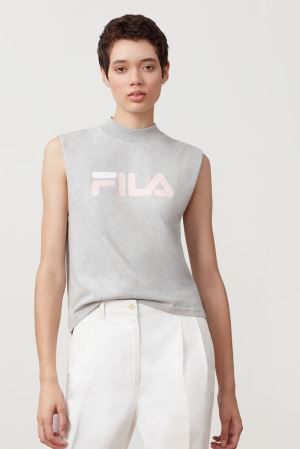 FILA Helena Sleeveless Tee Shirts White,Womens Clothing | CA.WLVDFY417